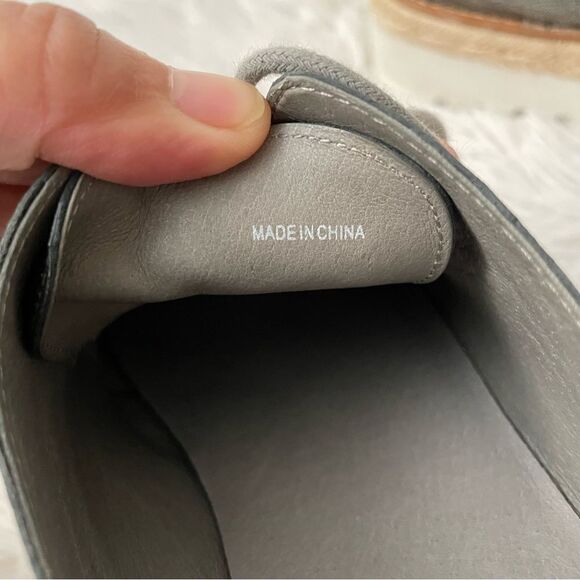 EILEEN FISHER Everly Derby Metallic Silver Leather Laceup Platform sneakers sz 6 - Picture 6 of 9